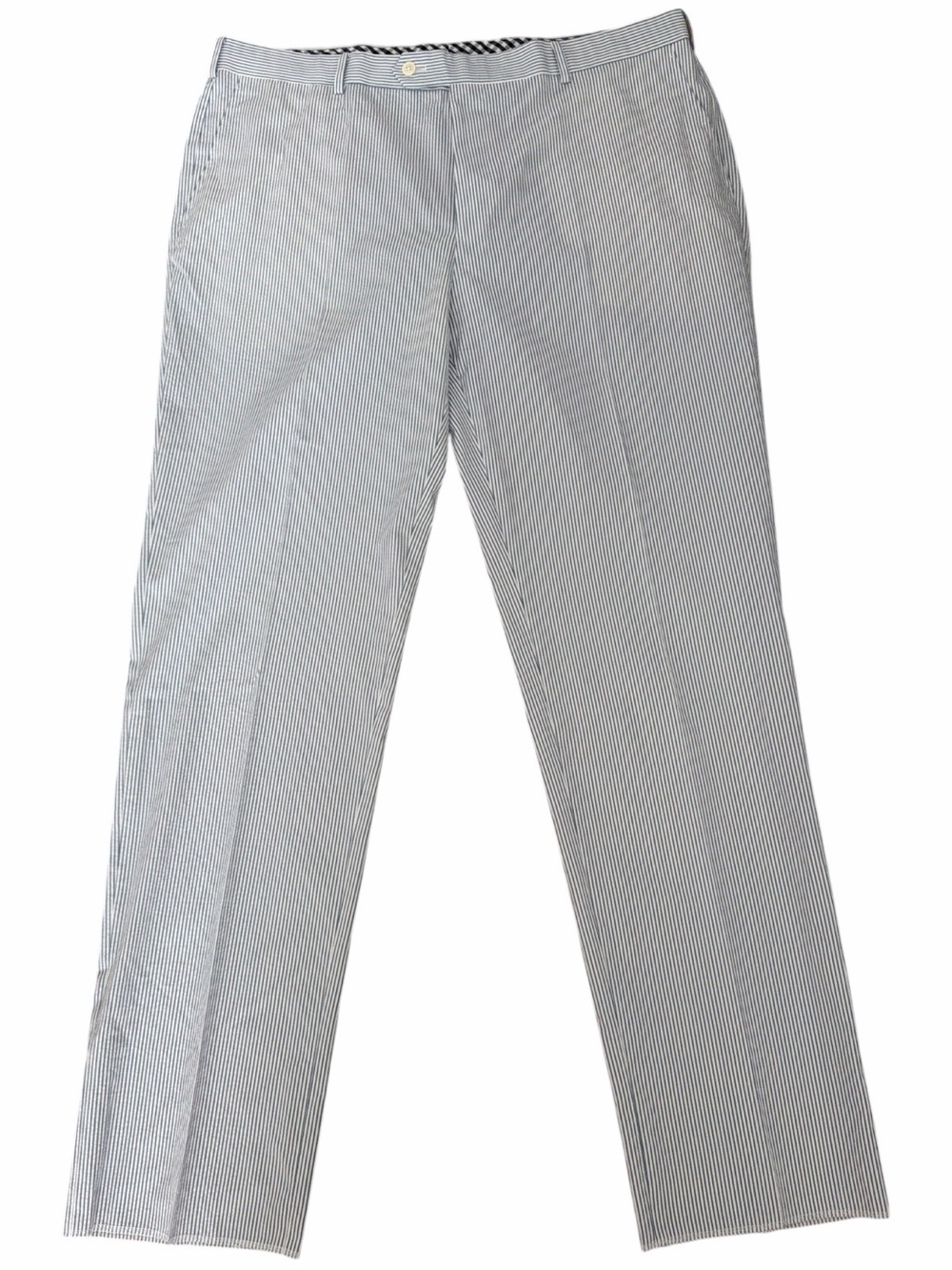 Men's Seersucker Striped Suit Separate Trouser Dress Pants